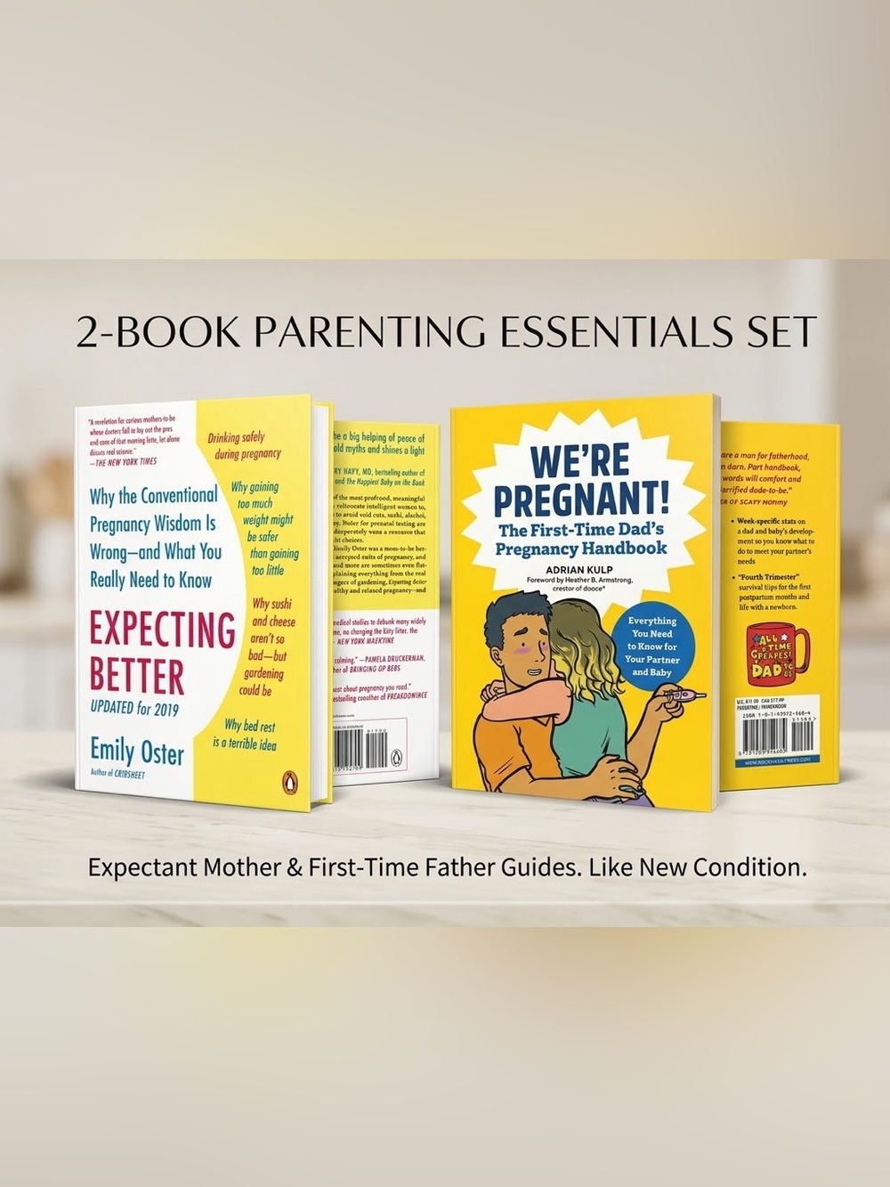 Pregnancy Book Lot Expecting Better Emily Oster We're Pregnant Adrian Kulp⁠